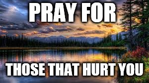 Landscape  | PRAY FOR; THOSE THAT HURT YOU | image tagged in landscape | made w/ Imgflip meme maker