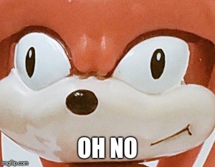 Oh Knuckles | OH NO | image tagged in sonic | made w/ Imgflip meme maker