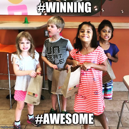 #WINNING; #AWESOME | made w/ Imgflip meme maker