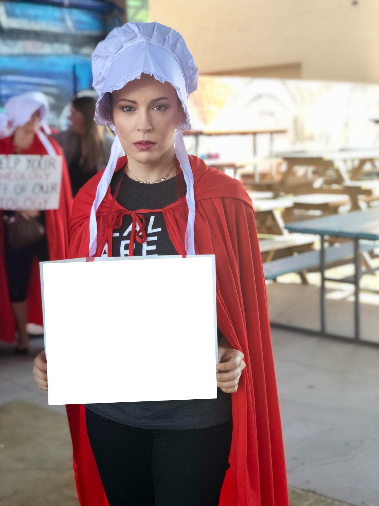 Alyssa Milano Blank Meme Template