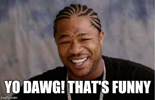 Yo Dawg Heard You Meme | YO DAWG! THAT'S FUNNY | image tagged in memes,yo dawg heard you | made w/ Imgflip meme maker