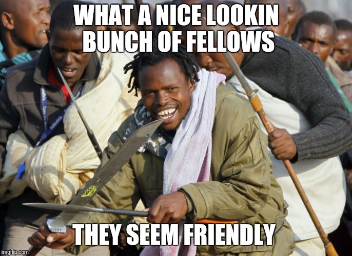 WHAT A NICE LOOKIN BUNCH OF FELLOWS; THEY SEEM FRIENDLY | image tagged in nice guy | made w/ Imgflip meme maker