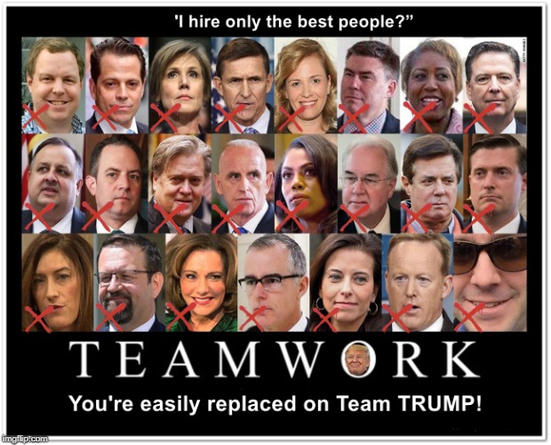 I hire only the BEST People, Right? | image tagged in donald trump,trump,president trump,teamwork,memes | made w/ Imgflip meme maker