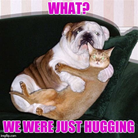 WHAT? WE WERE JUST HUGGING | made w/ Imgflip meme maker