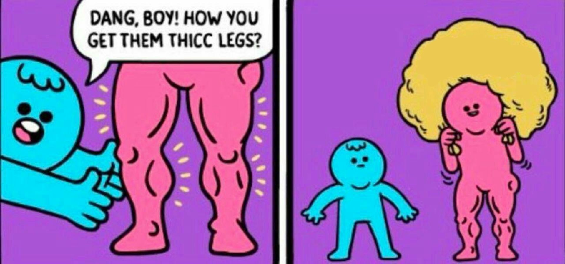 thicc legs Blank Meme Template