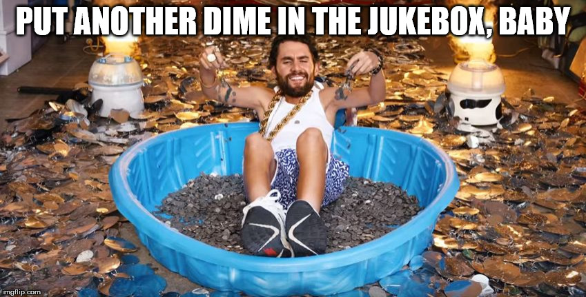 Kevin Love droppin dimes | PUT ANOTHER DIME IN THE JUKEBOX, BABY | image tagged in kevin love droppin dimes | made w/ Imgflip meme maker