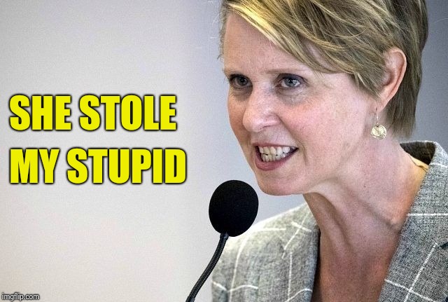 Cynthia Nixon | SHE STOLE MY STUPID | image tagged in cynthia nixon | made w/ Imgflip meme maker
