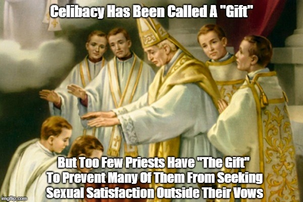 Celibacy Has Been Called A "Gift" But Too Few Priests Have "The Gift" To Prevent Many Of Them From Seeking Sexual Satisfaction Outside Their | made w/ Imgflip meme maker