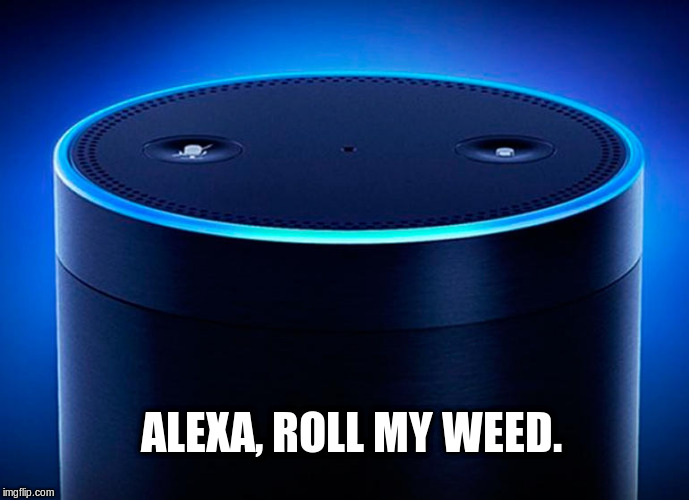alexa, roll my weed | ALEXA, ROLL MY WEED. | image tagged in alexa | made w/ Imgflip meme maker