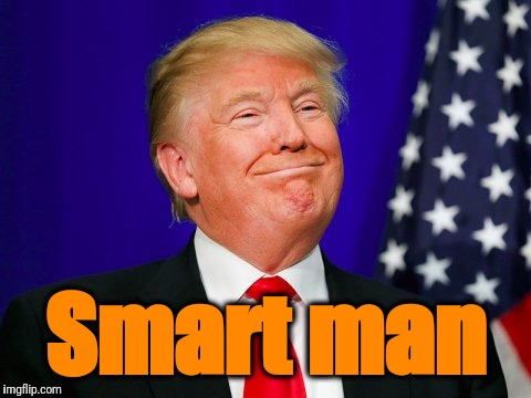 Trump Smile | Smart man | image tagged in trump smile | made w/ Imgflip meme maker