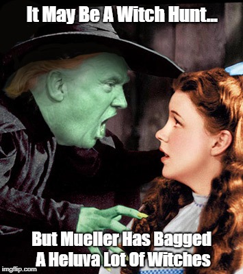 It May Be A Witch Hunt... But Mueller Has Bagged A Heluva Lot Of Witches | made w/ Imgflip meme maker