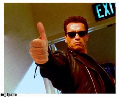 terminator thumbs up | . | image tagged in terminator thumbs up | made w/ Imgflip meme maker