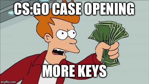 Shut Up And Take My Money Fry Meme | CS:GO CASE OPENING; MORE KEYS | image tagged in memes,shut up and take my money fry | made w/ Imgflip meme maker