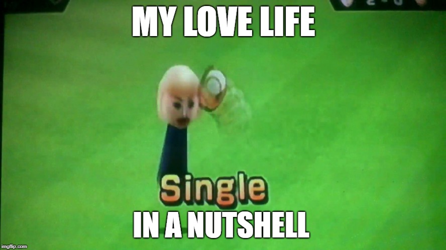 MY LOVE LIFE; IN A NUTSHELL | image tagged in memes,funny,love,still a better love story than twilight | made w/ Imgflip meme maker
