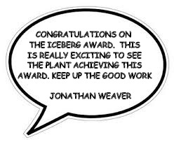 Blank Caption Bubble | CONGRATULATIONS ON THE ICEBERG AWARD.  THIS IS REALLY EXCITING TO SEE THE PLANT ACHIEVING THIS AWARD. KEEP UP THE GOOD WORK; JONATHAN WEAVER | image tagged in blank caption bubble | made w/ Imgflip meme maker