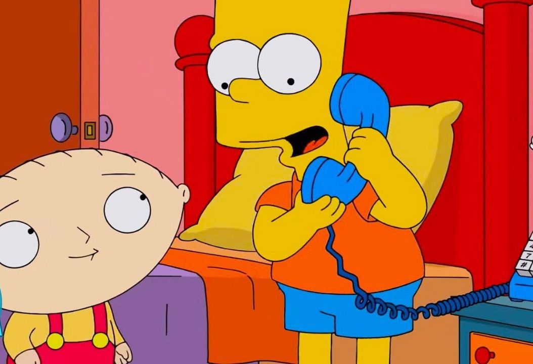 Bart and Stewie phone prank Blank Meme Template