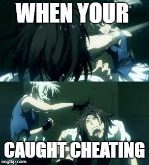 She caught me cheating | WHEN YOUR; CAUGHT CHEATING | image tagged in caught cheating,cheating | made w/ Imgflip meme maker