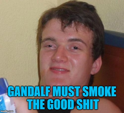 10 Guy Meme | GANDALF MUST SMOKE THE GOOD SHIT | image tagged in memes,10 guy | made w/ Imgflip meme maker