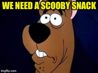 Scooby Doo Surprised | WE NEED A SCOOBY SNACK | image tagged in scooby doo surprised | made w/ Imgflip meme maker