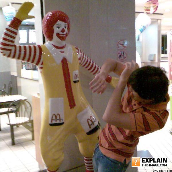 Ronald McDonald slap Blank Meme Template