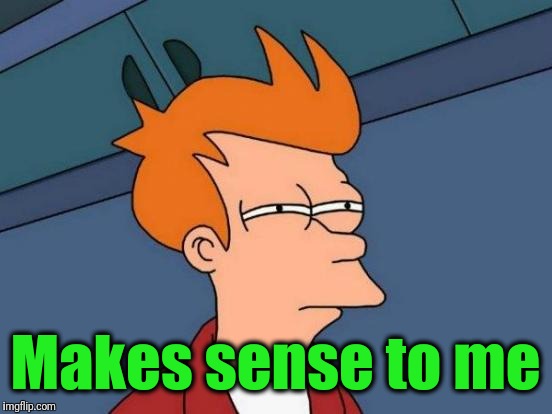 Futurama Fry Meme | Makes sense to me | image tagged in memes,futurama fry | made w/ Imgflip meme maker