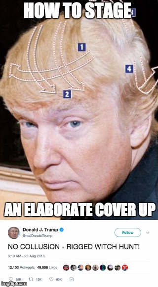 How to stage an elaborate cover up | HOW TO STAGE; AN ELABORATE COVER UP | image tagged in memes,cover up,trump,lies,lol | made w/ Imgflip meme maker