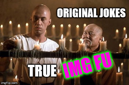 kung fu grasshopper | ORIGINAL JOKES TRUE IMG FU | image tagged in kung fu grasshopper | made w/ Imgflip meme maker