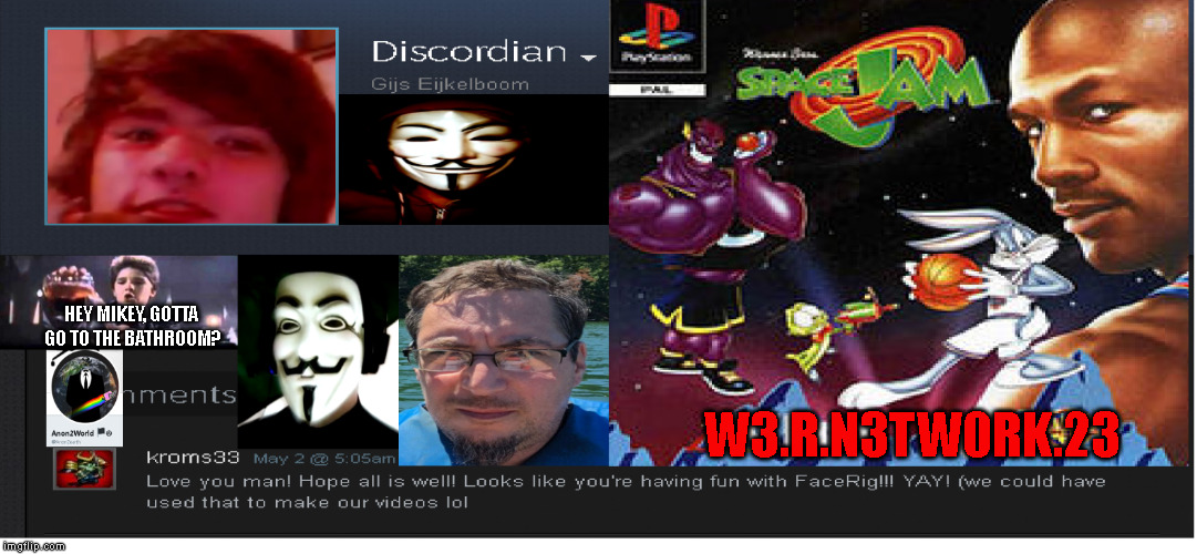 HEY MIKEY, GOTTA GO TO THE BATHROOM? W3.R.N3TW0RK.23 | made w/ Imgflip meme maker
