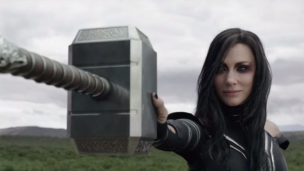 High Quality Hela holding Mjonir Blank Meme Template