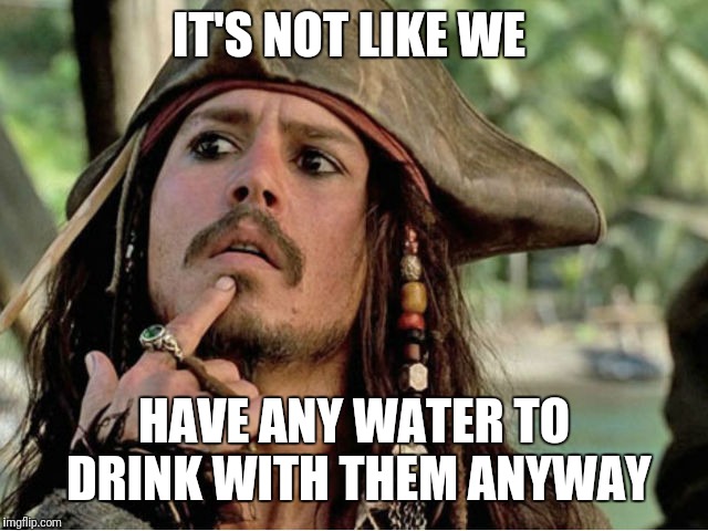 if only I had a VJ | IT'S NOT LIKE WE HAVE ANY WATER TO DRINK WITH THEM ANYWAY | image tagged in if only i had a vj | made w/ Imgflip meme maker