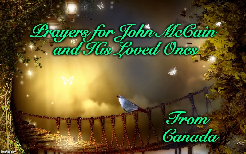 We North Americans Could Learn Much From This Great Man's Legacy | Prayers for John McCain and His Loved Ones; From Canada | image tagged in john mccain | made w/ Imgflip meme maker