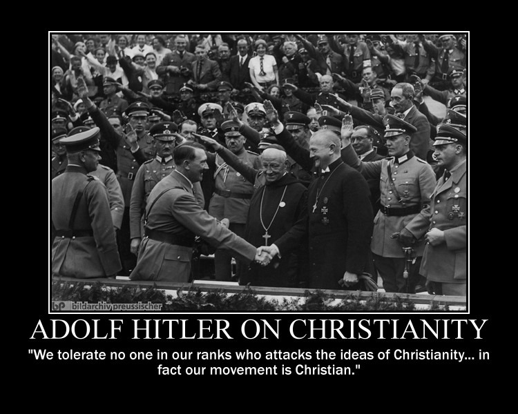 High Quality Hitler and Christianity Blank Meme Template