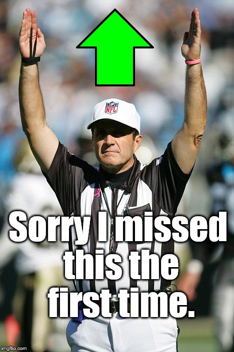 TOUCHDOWN! | Sorry I missed this the first time. | image tagged in touchdown | made w/ Imgflip meme maker