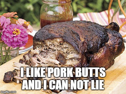 I LIKE PORK BUTTS AND I CAN NOT LIE | image tagged in pork butt meat | made w/ Imgflip meme maker