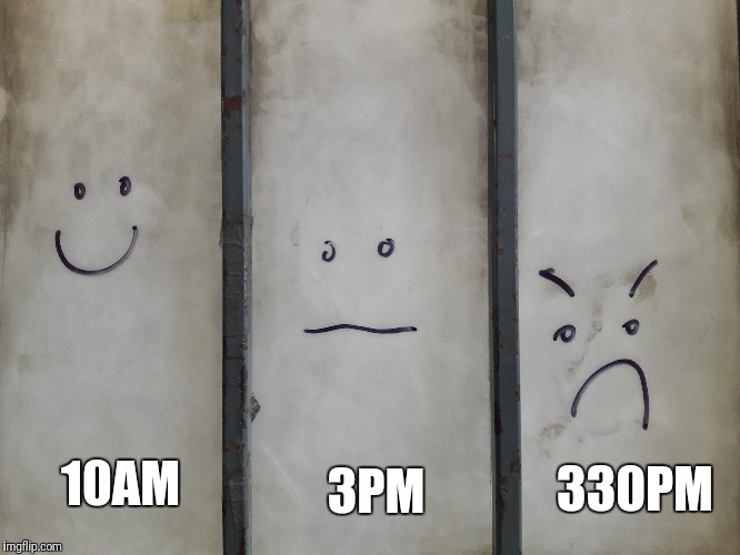 Posted | 330PM; 3PM; 10AM | image tagged in smile | made w/ Imgflip meme maker