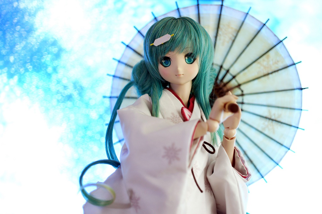 High Quality Beautiful Miku with Umbrella Blank Meme Template