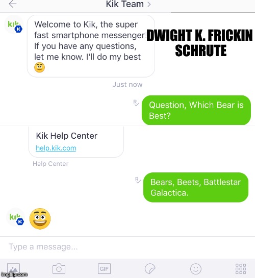 DWIGHT K. FRICKIN SCHRUTE | image tagged in the office,kick,memes | made w/ Imgflip meme maker