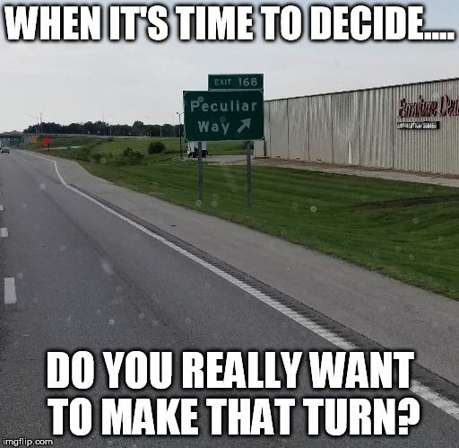 WHEN IT'S TIME TO DECIDE.... DO YOU REALLY WANT TO MAKE THAT TURN? | image tagged in maybe we shouldn't go that way | made w/ Imgflip meme maker