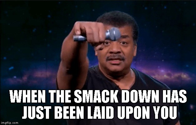 Mic Drop | WHEN THE SMACK DOWN HAS JUST BEEN LAID UPON YOU | image tagged in mic drop | made w/ Imgflip meme maker