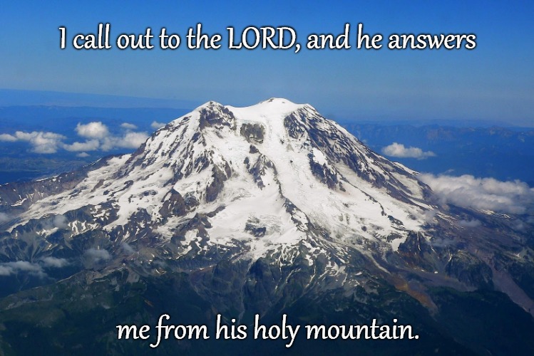 Psalms 3:4 Call Out To The LORD and He Answers From His Holy Mountain | I call out to the LORD, and he answers; me from his holy mountain. | image tagged in bible,holy bible,holy spirit,bible verse,verse,god | made w/ Imgflip meme maker