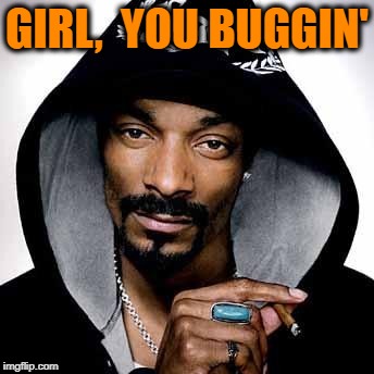 Snoop dogg | GIRL,  YOU BUGGIN' | image tagged in snoop dogg | made w/ Imgflip meme maker