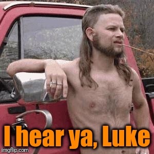HillBilly | I hear ya, Luke | image tagged in hillbilly | made w/ Imgflip meme maker
