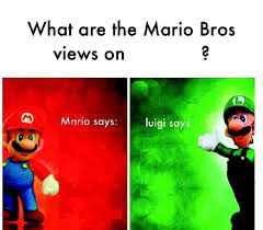 Mario Brothers Veiws Blank Meme Template