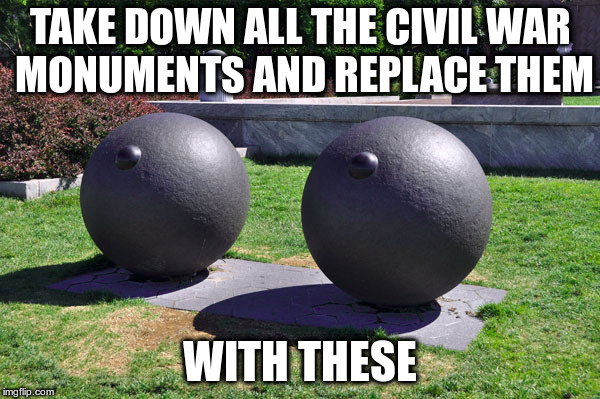 because everyone loves boobs and both sides were full of them | TAKE DOWN ALL THE CIVIL WAR MONUMENTS AND REPLACE THEM; WITH THESE | image tagged in stone boobs | made w/ Imgflip meme maker