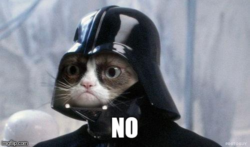 Grumpy Cat Star Wars Meme | NO | image tagged in memes,grumpy cat star wars,grumpy cat | made w/ Imgflip meme maker