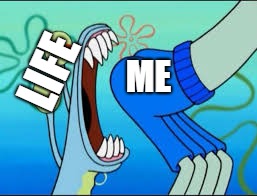 LIFE; ME | image tagged in spongebob,life,memes,spongebob squarepants | made w/ Imgflip meme maker