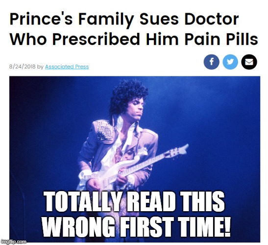 Purple Rain faces the Millennium Falcon  | TOTALLY READ THIS WRONG FIRST TIME! | image tagged in funny,memes,star wars,prince,music,news | made w/ Imgflip meme maker