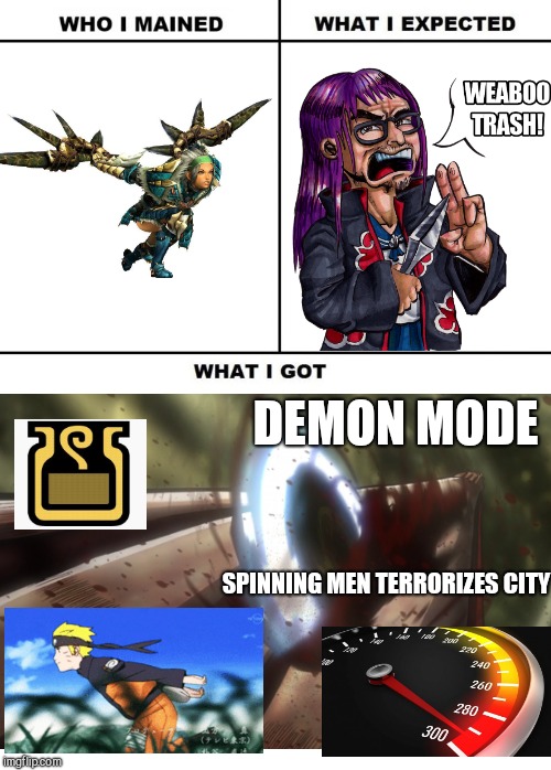 DEMON MODE; SPINNING MEN TERRORIZES CITY | image tagged in who i mained | made w/ Imgflip meme maker