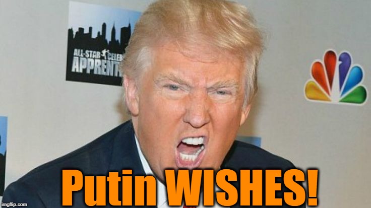 Putin WISHES! | image tagged in trump mad | made w/ Imgflip meme maker
