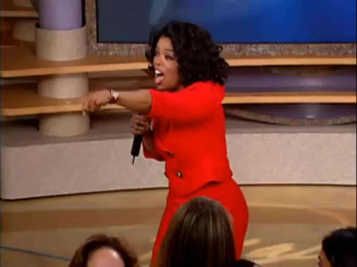 Oprah Winfrey You get a car Blank Meme Template